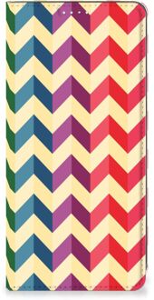 B2Ctelecom Smartphone Hoesje Samsung Galaxy A71 Leuk Telefoonhoesje Zigzag Color