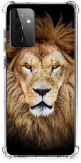 B2Ctelecom Smartphone hoesje Samsung Galaxy A72 4G/5G Smartphone Hoesje met foto met transparante rand Leeuw