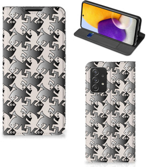 B2Ctelecom Smartphone Hoesje Samsung Galaxy A72 (5G/4G) Book Wallet Case Salamander Grey