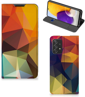 B2Ctelecom Smartphone Hoesje Samsung Galaxy A72 (5G/4G) Leuk Book Case Polygon Color