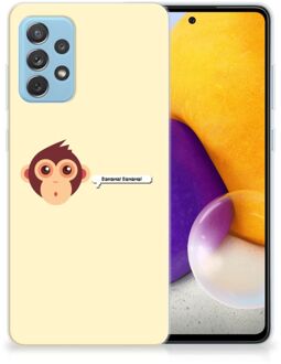 B2Ctelecom Smartphone hoesje Samsung Galaxy A72 Back Case Siliconen Hoesje met Foto Aap