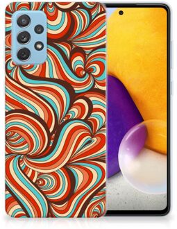 B2Ctelecom Smartphone hoesje Samsung Galaxy A72 Back Case Siliconen Hoesje Retro