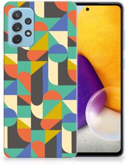 B2Ctelecom Smartphone hoesje Samsung Galaxy A72 Backcase Siliconen Hoesje Funky Retro