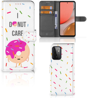 B2Ctelecom Smartphone Hoesje Samsung Galaxy A72 Bookcase met Quotes Donut Cadeautjes voor Meisjes