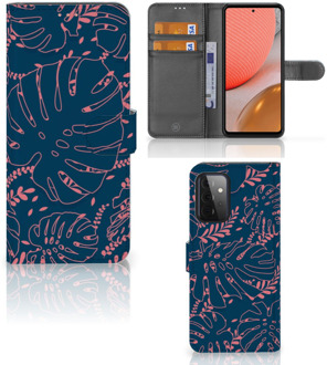 B2Ctelecom Smartphone Hoesje Samsung Galaxy A72 Bookcase Palm Leaves