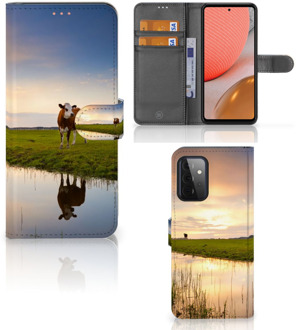 B2Ctelecom Smartphone Hoesje Samsung Galaxy A72 Flip Case Koe