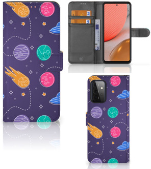 B2Ctelecom Smartphone Hoesje Samsung Galaxy A72 Flip Case Portemonnee Space