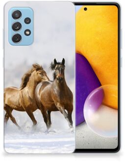 B2Ctelecom Smartphone hoesje Samsung Galaxy A72 TPU Case Paarden