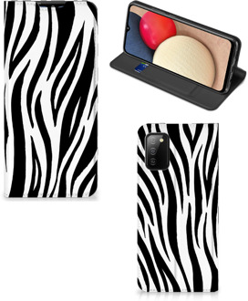 B2Ctelecom Smartphone Hoesje Samsung Galaxy M02s | A02s Beschermhoesje Zebra