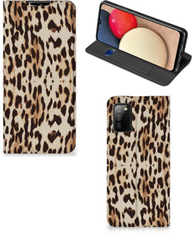 B2Ctelecom Smartphone Hoesje Samsung Galaxy M02s | A02s Book Cover Leopard