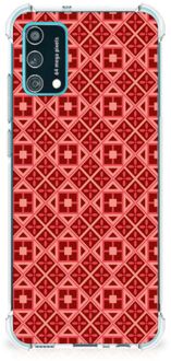 B2Ctelecom Smartphone hoesje Samsung Galaxy M02s | A02s Hoesje ontwerpen met transparante rand Batik Red