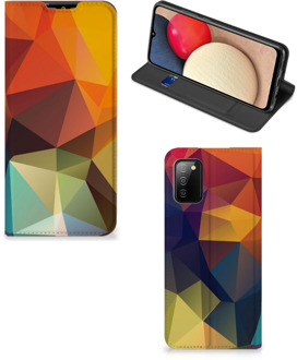 B2Ctelecom Smartphone Hoesje Samsung Galaxy M02s | A02s Leuk Book Case Polygon Color