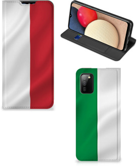 B2Ctelecom Smartphone Hoesje Samsung Galaxy M02s | A02s Leuk Bookcase Italiaanse Vlag