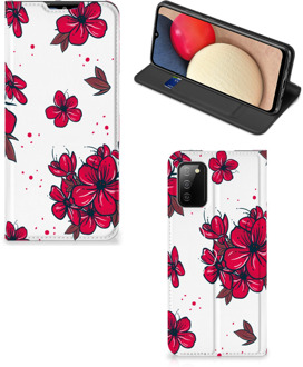 B2Ctelecom Smartphone Hoesje Samsung Galaxy M02s | A02s Mobiel Cover Blossom Red