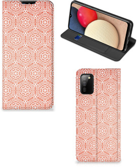 B2Ctelecom Smartphone Hoesje Samsung Galaxy M02s | A02s Mobiel Hoesje Pattern Orange