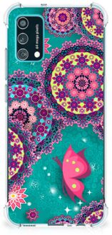 B2Ctelecom Smartphone hoesje Samsung Galaxy M02s | A02s Silicone Hoesje met transparante rand Cirkels en Vlinders