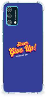 B2Ctelecom Smartphone hoesje Samsung Galaxy M02s | A02s TPU Silicone Hoesje met transparante rand Never Give Up