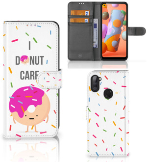 B2Ctelecom Smartphone Hoesje Samsung Galaxy M11 | A11 Bookcase met Quotes Donut Cadeautjes voor Meisjes