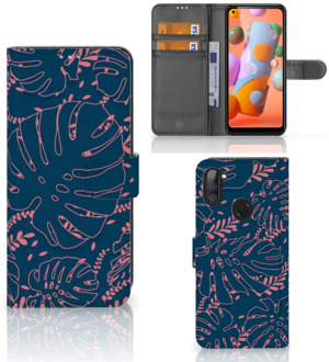 B2Ctelecom Smartphone Hoesje Samsung Galaxy M11 | A11 Bookcase Palm Leaves