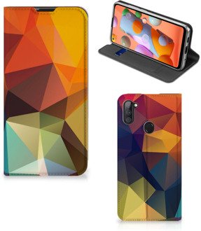 B2Ctelecom Smartphone Hoesje Samsung Galaxy M11 | A11 Leuk Book Case Polygon Color