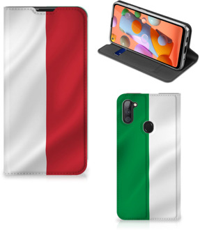 B2Ctelecom Smartphone Hoesje Samsung Galaxy M11 | A11 Leuk Bookcase Italiaanse Vlag