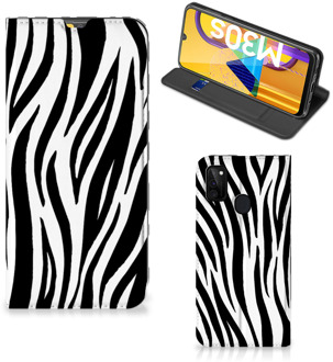 B2Ctelecom Smartphone Hoesje Samsung Galaxy M21 Beschermhoesje Zebra