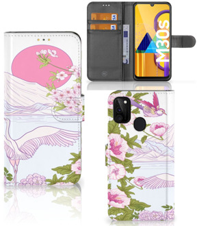 B2Ctelecom Smartphone Hoesje Samsung Galaxy M21 Book Style Case Bird Standing