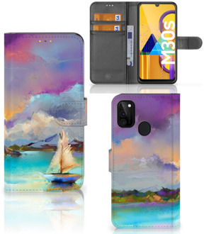 B2Ctelecom Smartphone Hoesje Samsung Galaxy M21 Case ontwerpen Boat