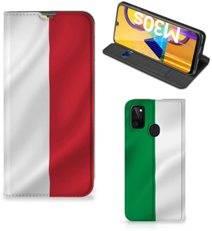 B2Ctelecom Smartphone Hoesje Samsung Galaxy M21 Leuk Bookcase Italiaanse Vlag