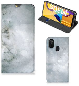 B2Ctelecom Smartphone Hoesje Samsung Galaxy M21 Leuk Telefoonhoesje Painting Grey