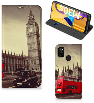 B2Ctelecom Smartphone Hoesje Samsung Galaxy M21 Mobiel Bookcase Londen