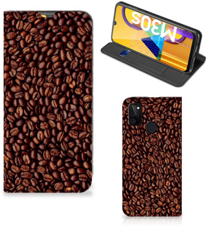 B2Ctelecom Smartphone Hoesje Samsung Galaxy M21 Mobiel Case Koffiebonen