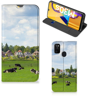 B2Ctelecom Smartphone Hoesje Samsung Galaxy M21 Wallet Book Case Hollandse Koeien