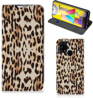 B2Ctelecom Smartphone Hoesje Samsung Galaxy M31 Book Cover Leopard