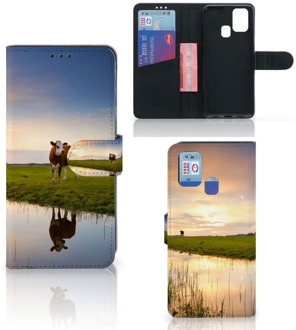 B2Ctelecom Smartphone Hoesje Samsung Galaxy M31 Flip Case Koe