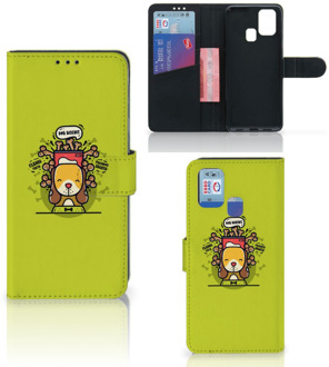 B2Ctelecom Smartphone Hoesje Samsung Galaxy M31 Flipcover Doggy Biscuit