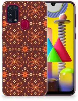 B2Ctelecom Smartphone hoesje Samsung Galaxy M31 Leuk Case Batik Brown