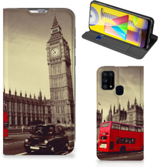 B2Ctelecom Smartphone Hoesje Samsung Galaxy M31 Mobiel Bookcase Londen