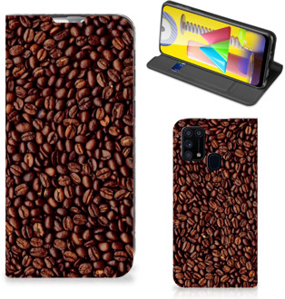 B2Ctelecom Smartphone Hoesje Samsung Galaxy M31 Mobiel Case Koffiebonen