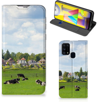 B2Ctelecom Smartphone Hoesje Samsung Galaxy M31 Wallet Book Case Hollandse Koeien