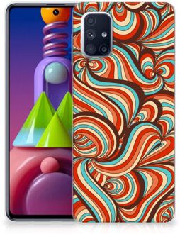 B2Ctelecom Smartphone hoesje Samsung Galaxy M51 Back Case Siliconen Hoesje Retro