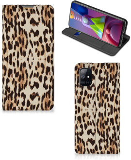 B2Ctelecom Smartphone Hoesje Samsung Galaxy M51 Book Cover Leopard