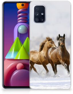 B2Ctelecom Smartphone hoesje Samsung Galaxy M51 TPU Case Paarden