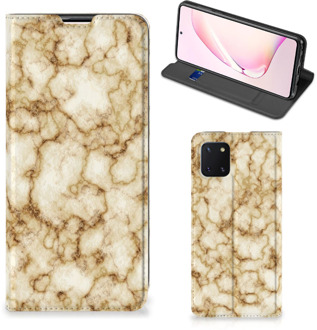 B2Ctelecom Smartphone Hoesje Samsung Galaxy Note 10 Lite Book Cover Marmer Goud