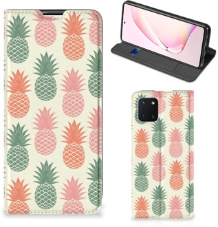 B2Ctelecom Smartphone Hoesje Samsung Galaxy Note 10 Lite Leuk Bookcase Ananas