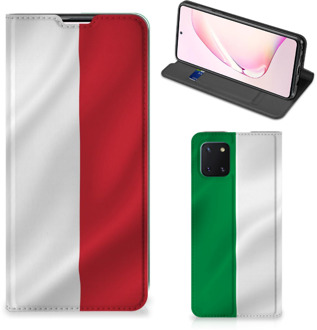 B2Ctelecom Smartphone Hoesje Samsung Galaxy Note 10 Lite Leuk Bookcase Italiaanse Vlag