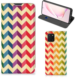 B2Ctelecom Smartphone Hoesje Samsung Galaxy Note 10 Lite Leuk Telefoonhoesje Zigzag Color