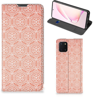 B2Ctelecom Smartphone Hoesje Samsung Galaxy Note 10 Lite Mobiel Hoesje Pattern Orange