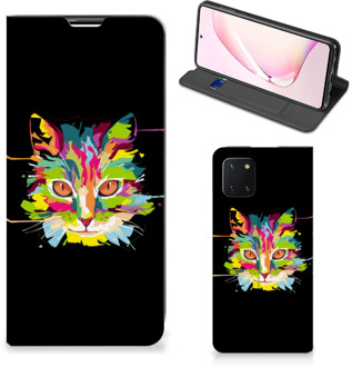 B2Ctelecom Smartphone Hoesje Samsung Galaxy Note 10 Lite Wallet Case Leuke Verjaardagscadeaus Cat Color