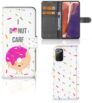 B2Ctelecom Smartphone Hoesje Samsung Galaxy Note 20 Bookcase met Quotes Donut Cadeautjes voor Meisjes